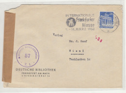 Internationale Frankfurter Messe 1952 Slogan Postmark On Letter Cover Posted To Wien B240510 - Brieven En Documenten