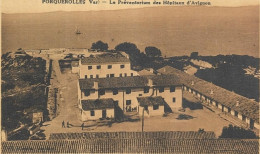 D 83. HYERES. ILE DE PORQUEROLLES. LE PREVENTORIUM DES HOPITAUX D AVIGNON. CARTE ECRITE - Hyeres