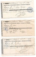 Vieux Papiers ETUDE DE M. A. TESSIER ,NOTAIRE à DOUE-la-FONTAINE 1901/1906/1908 (Maine Et Loire ) (1758) - Other & Unclassified