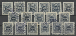 Pologne - Poland - Polen Taxe 1923-24 Y&T N°T45 à 61 - Michel N°P45 à 50+P54 à 57+P? (o) - Chiffre - Taxe