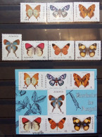 Angola 1982, Butterflies, MNH S/S And Stamps Set - Angola