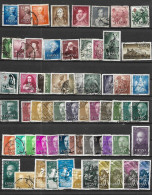 ESPAGNE -96 TRES BEAUX TIMBRES OBLITERES -AVEC DES SERIES COMPLETES -  PAS EMINCE-DE 1951-60 - 2 SCANS - Gebruikt