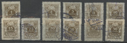 Pologne - Poland - Polen Taxe 1924 Y&T N°T65 à 75 Sauf T66 - Michel N°P65I à 75I Sauf  P66I (o) - Chiffre - Postage Due
