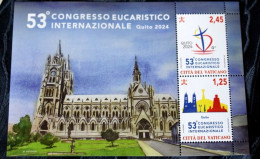 VATICAN 2024 53TH CONGRESSO EUCARISTICO QIUITO, SHEET  MNH** - Ungebraucht