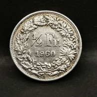 1/2 FRANC ARGENT 1960 B BERNE HELVETIA DEBOUT SUISSE / SWITZERLAND SILVER - 1/2 Franc