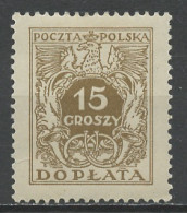 Pologne - Poland - Polen Taxe 1924 Y&T N°T70 - Michel N°P70I * - 15g Chiffre - Strafport