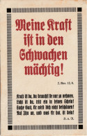TH3591   --   MEINE KRAFT..........  STRUCHKARTE,  SAYING CARD  --  2. Kor. 12,9  --  1921 - Sonstige & Ohne Zuordnung