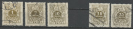 Pologne - Poland - Polen Taxe 1930-32 Y&T N°T80 à 85 Sauf T83 - Michel N°P65II+P66II+P69II+P71II+P72II (o) - Chiffre - Postage Due