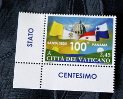 VATICAN 2024 , 100 ANNI RELAZIONI DIPLOMATICHE CON PANAMA  MNH** - Nuovi