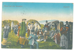 UK 32 - 18707 GYPSY, Ethnics, Carpaten Mountain, Ukraine - Old Postcard, CENSOR - 1916 - Ucrania