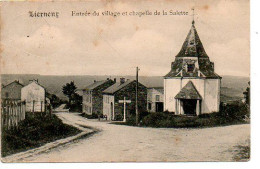 Lierneux Entrée Du Village Et Chapelle De La Salette Militaire Stempel Verzonden Naar Comtisse De Bergeryck - Lierneux