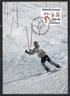 Greenland 1994 Liillehammer Olympics Cancel On Skiing Pc - Lettres & Documents