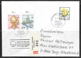 1983 Registered, Automobil-Postbureau (13.9.83) To Germany - Cartas & Documentos