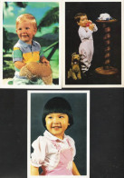 3 Oude Postkaarten - Kinderen - Foto's  (T104) - Retratos