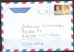 2004 Sibelius And Wife, On 2005 Cover, Helsinki To Lithuania - Storia Postale