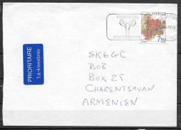 2004 7.50Kr Berries On Cover To Armenia - Cartas & Documentos