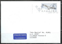 2004-09-12 - 10k Bird, On Cover To Kaunas, Lithuania - Covers & Documents