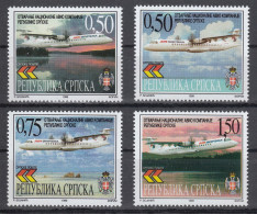 Bosnia Serbia 1999 Air Srpska Airplanes Aircrafts Aviation Transportation, Set MNH - Bosnie-Herzegovine