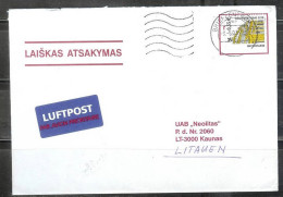 2003 - 0.55 Euro Historic Sites Stamp To Lithuania - Lettres & Documents