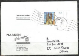 2003 Cover - 2002 0.55 Euro Painting To Kaunas, Lithuania - Lettres & Documents