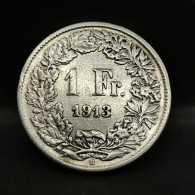 1 FRANC ARGENT 1913 B BERNE HELVETIA DEBOUT SUISSE / SWITZERLAND SILVER - 1 Franken