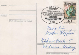 Germany Deutschland 1976 J. J. C. Von Grimmelshausen, Writer Author, Teufel Devil, Canceled In Bonn - Postcards - Used
