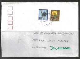 1996 Nagano (9.IV.96) To Kaunas Lithuania - Storia Postale