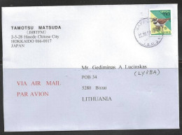 1998 Sapporo (25.XI.98) To Birzai Lithuania - Briefe U. Dokumente