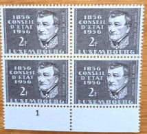 Mi.518  " Staatsrat "  Luxemburg 7.11.1956 Kleiner Block Postfrisch - Blokken & Velletjes