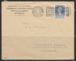 1923 Rotterdam, Corner Card To Germany - Cartas & Documentos