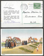 1936 Rotterdam (14-III-1936) 2-1/2 Cents Wings On Picture Pc To USA - Covers & Documents