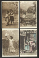 4 Oude  Postkaarten - C P A - Kinderen (T 207) - Portretten