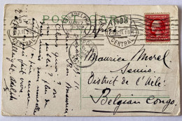 !!! ÉTATS UNIS, CPA DE 1911 AU DÉPART DE PHILADELPHIE POUR LE CONGO BELGE - Storia Postale