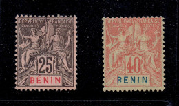 COLONIE FRANCAISE - BENIN - N°40 - 42 - * TB + BON CENTRAGE - Unused Stamps