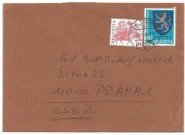 1980 0.80+0.40fr Baker Semi-postal, Troh--(21.12) To Czechoslovakia - Storia Postale
