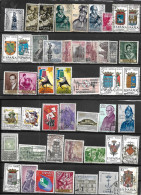 ESPAGNE -132 TRES BEAUX TIMBRES OBLITERES -AVEC DES SERIES COMPLETES -  PAS EMINCE-DE 1964 /70- 3 SCANS - Gebruikt