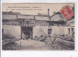 AY: Maison Ayala, Entrée Des Celliers Neufs Incendiés, 1911 - Très Bon état - Ay En Champagne