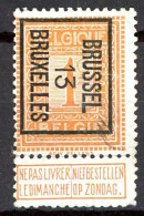 BE  PO 37  (*)    ---   BRUXELLES   ---   1913 - Typos 1912-14 (Löwe)