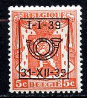 BE  PO 420   X   ---   Série 16  --  1939   --  Pleine Gomme - Typo Precancels 1936-51 (Small Seal Of The State)