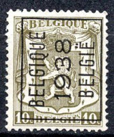 BE  PO 332 A  (*)    ---    BELGIQUE   ---   1938 - Sobreimpresos 1936-51 (Sello Pequeno)