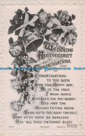 R106021 Greeting Postcard. Wedding Anniversary Congratulations. Poem. Beagles An - Mundo