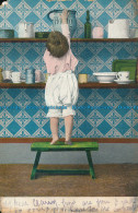 R106025 Old Postcard. Child In The Kitchen. B. Hopkins - Monde