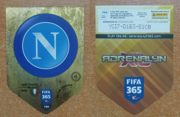 AC - SSC NAPOLI  CLUB BADGE  PANINI FIFA 365 2019 ADRENALYN TRADING CARD - Trading-Karten