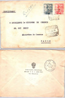 Espagne - Lettre - Obl San Sebastian Cambio 1953 - Pour Paris - Ministre Du Commerce - Altri & Non Classificati