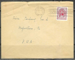 Argentina 1946 - 5c San Martin, Coghlan (Jun 12) Slogan Cancel To PA USA - Cartas & Documentos