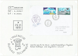 29e Expedition - LS Avec Cachet Humoristique De L'ingénieur Technique Avec Signature VALLET - Storia Postale