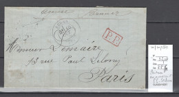 France - Lettre Sedan - Ardennes - Port Payé - 10/10/1871 - 1849-1876: Période Classique