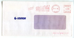 EMA Sur Lettre Usine Sidérurgique USINOR Dunkerque, Lettre De Grande Synthe 1985 - EMA (Print Machine)