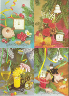 4 Postkaarten " Gelukkig Nieuwjaar " (W006) - New Year