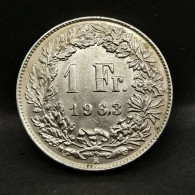 1 FRANC ARGENT 1963 B BERNE HELVETIA DEBOUT SUISSE / SWITZERLAND SILVER - 1 Franc